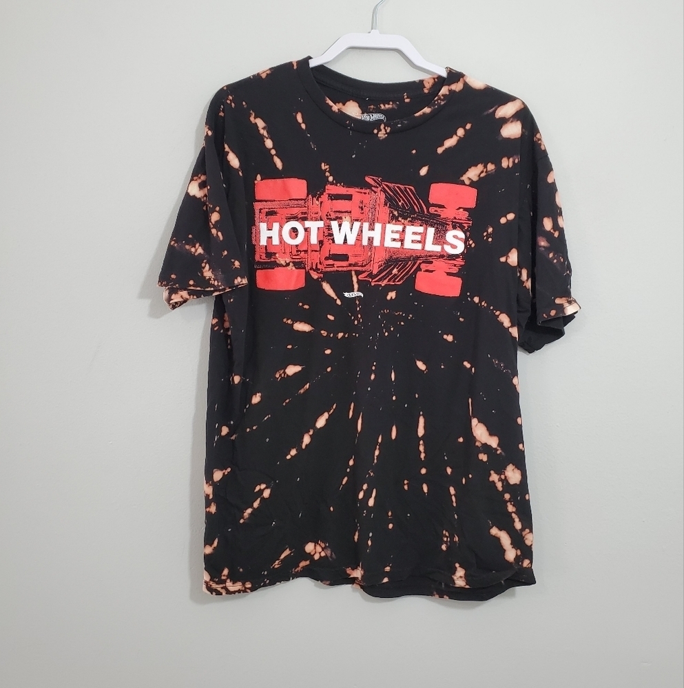 Custom Upcycled Tie Dyed Hot Wheels Tee